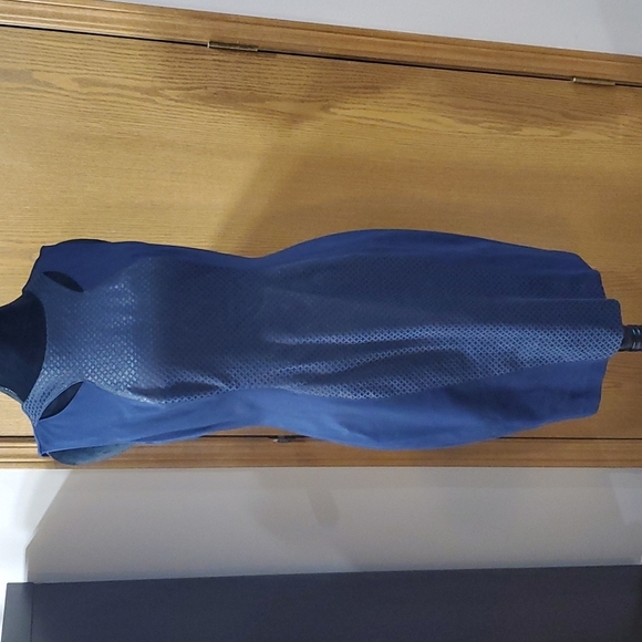 Cache front back keyhole navy sleeveless dress - Picture 1 of 6